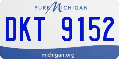 MI license plate DKT9152