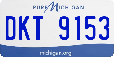 MI license plate DKT9153