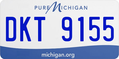 MI license plate DKT9155
