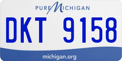 MI license plate DKT9158