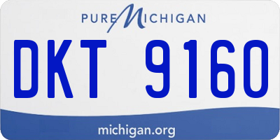 MI license plate DKT9160