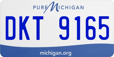 MI license plate DKT9165