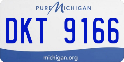 MI license plate DKT9166