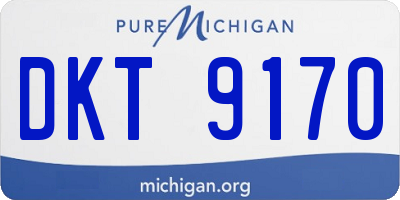 MI license plate DKT9170