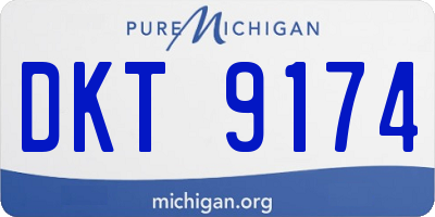 MI license plate DKT9174