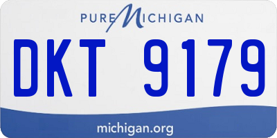 MI license plate DKT9179