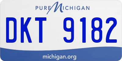 MI license plate DKT9182