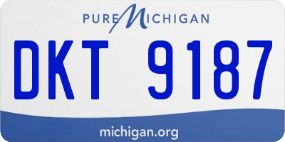 MI license plate DKT9187