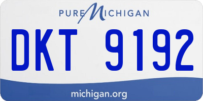 MI license plate DKT9192