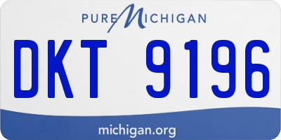 MI license plate DKT9196