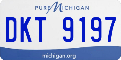 MI license plate DKT9197