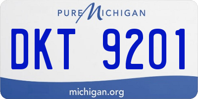 MI license plate DKT9201
