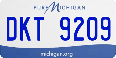 MI license plate DKT9209