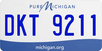 MI license plate DKT9211