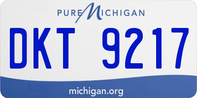 MI license plate DKT9217