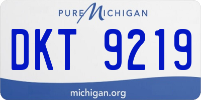 MI license plate DKT9219