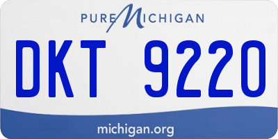 MI license plate DKT9220