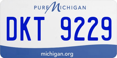 MI license plate DKT9229