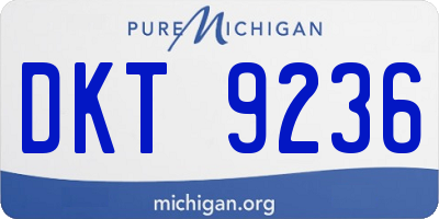 MI license plate DKT9236