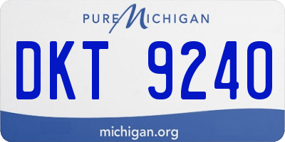 MI license plate DKT9240