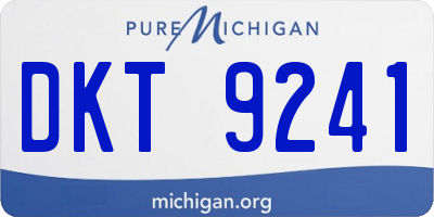 MI license plate DKT9241