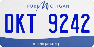 MI license plate DKT9242