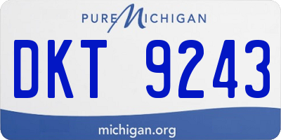 MI license plate DKT9243