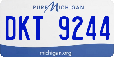 MI license plate DKT9244