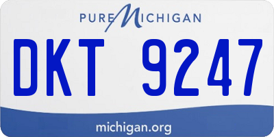 MI license plate DKT9247