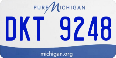 MI license plate DKT9248