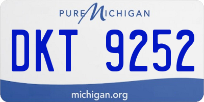 MI license plate DKT9252