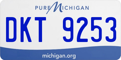 MI license plate DKT9253