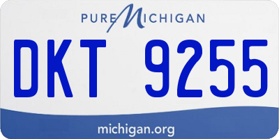 MI license plate DKT9255