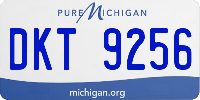 MI license plate DKT9256
