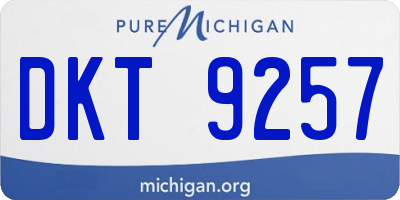 MI license plate DKT9257