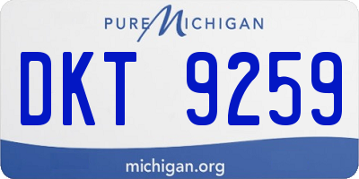 MI license plate DKT9259