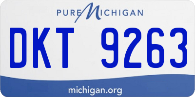 MI license plate DKT9263
