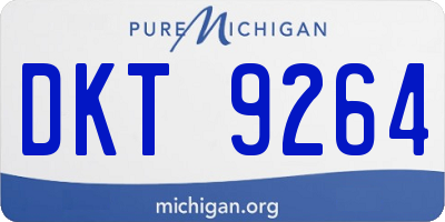 MI license plate DKT9264