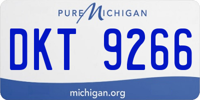 MI license plate DKT9266