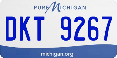MI license plate DKT9267