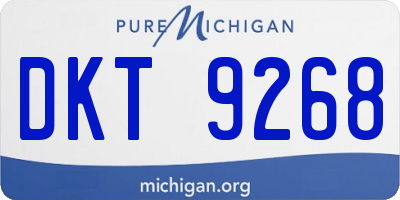 MI license plate DKT9268