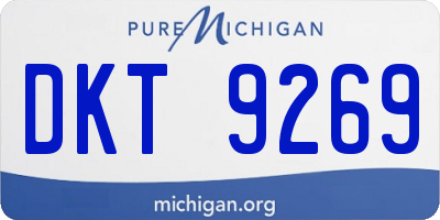 MI license plate DKT9269