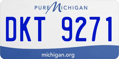 MI license plate DKT9271
