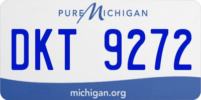 MI license plate DKT9272