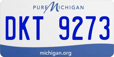 MI license plate DKT9273