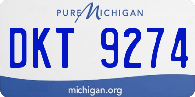 MI license plate DKT9274