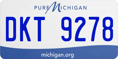 MI license plate DKT9278