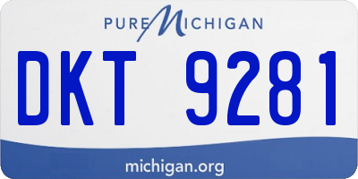 MI license plate DKT9281