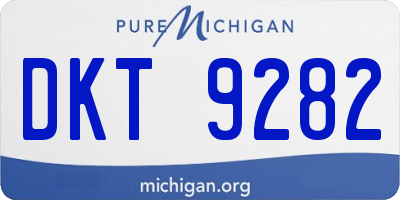 MI license plate DKT9282