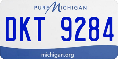MI license plate DKT9284